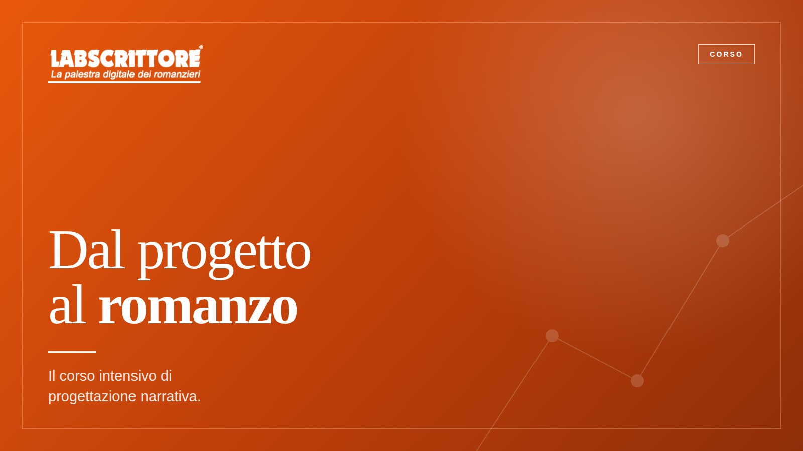 Dal progetto al romanzo